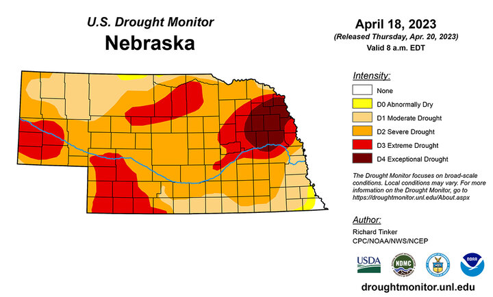 Drought monitor map
