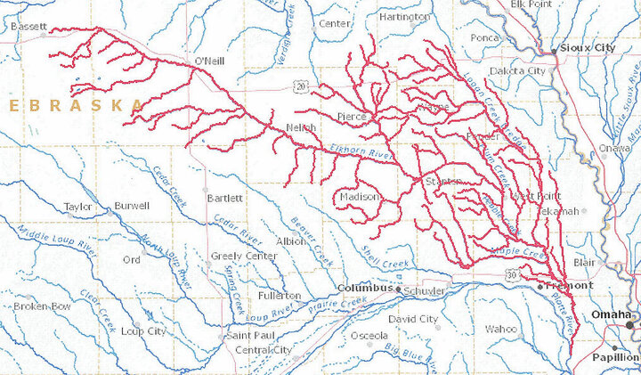 Elkhorn River tributaries