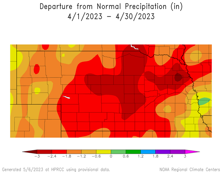 April precipitation anomalies