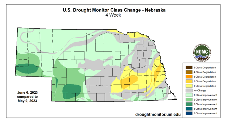 Monthly drought map