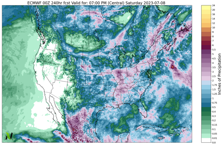 Rainfall projections