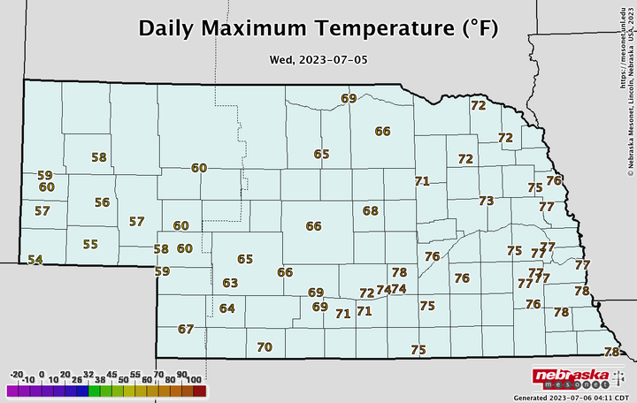 Seven day precip accumulation