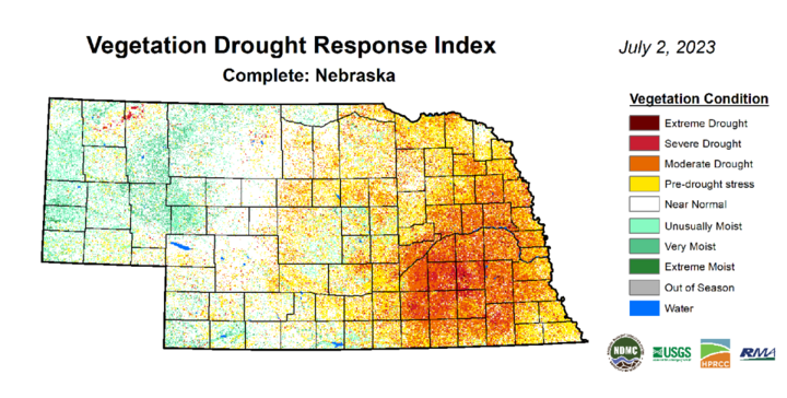 VegDRI map for July 2