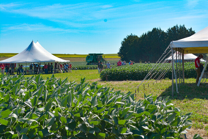 2022 Soybean Management Field Days site tent