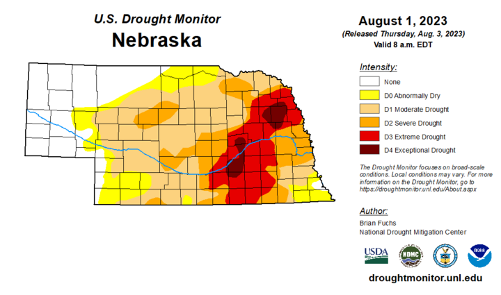 Drought monitor Aug 1