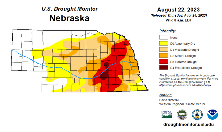 Aug 22 drought monitor map