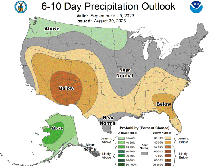 Six- to 10-day precipitation outlook