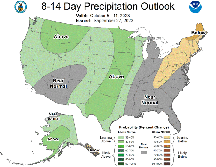 Eight- to 14-day precipitation outlook