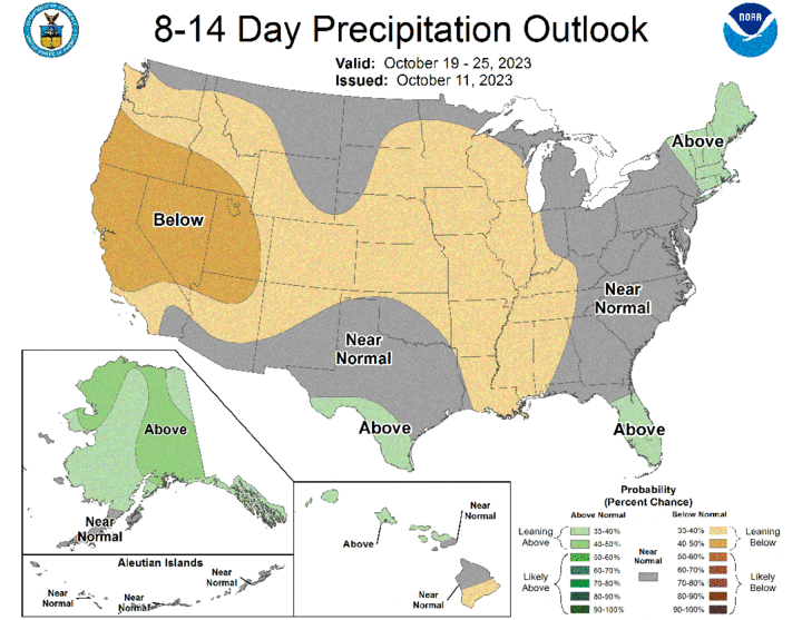 Eight- to 14-day precipitation outlook