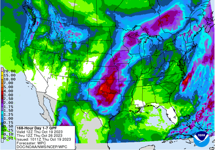 Oct 19-28 precip outlook