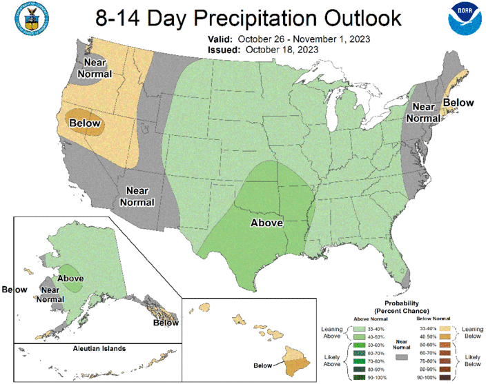 Eight- to 14-day precipitation outlook