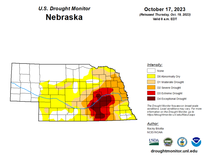 Oct. 17 Drought Monitor map