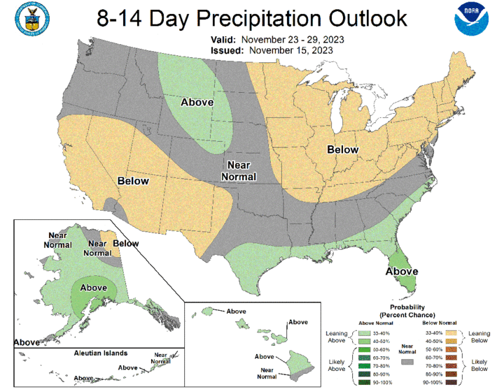 Eight- to 14-day precipitation outlook