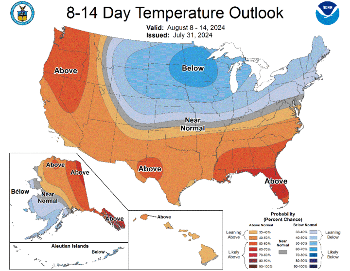 8-14 day temp outlook map