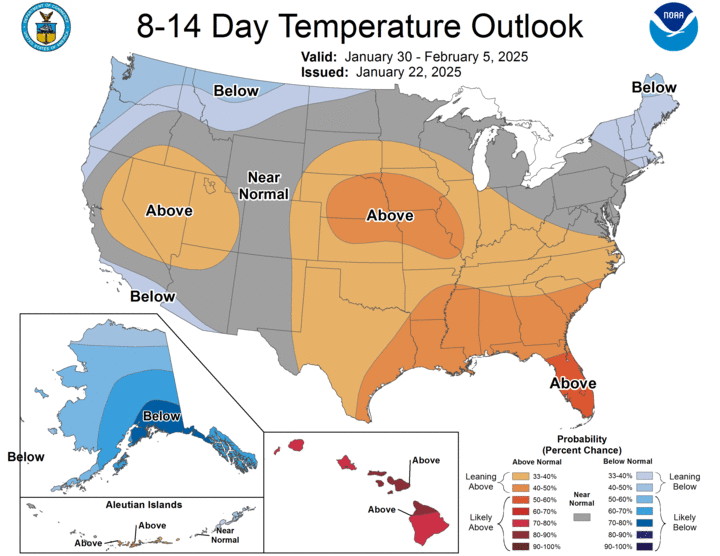 extended temp outlook map