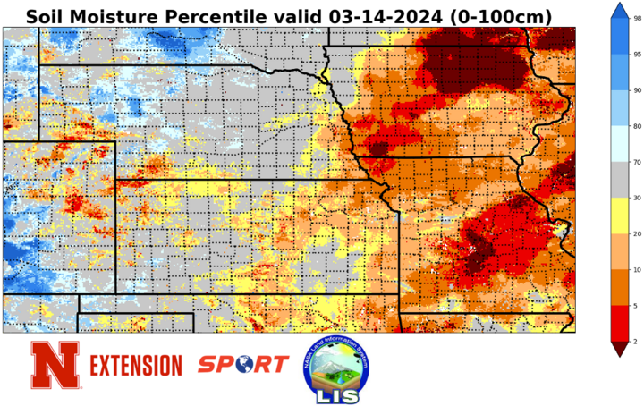 Soil moisture map