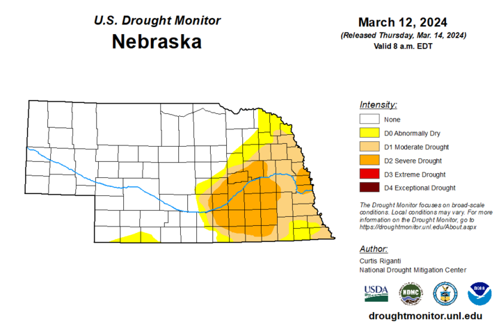 U.S. Drought Monitor map