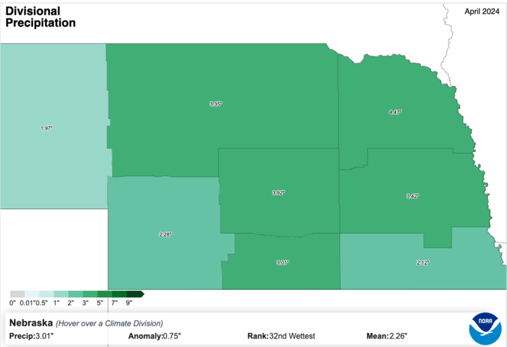 Average precipitation map