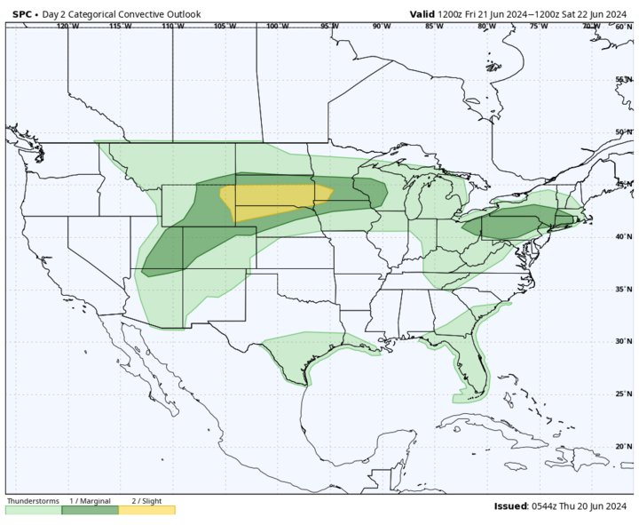 severe weather outlook June 21 map