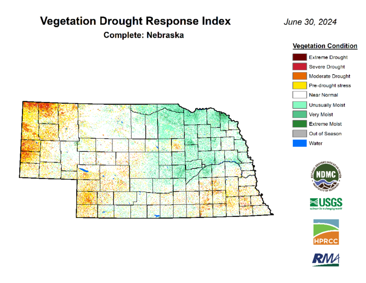 VegDRI map June 30