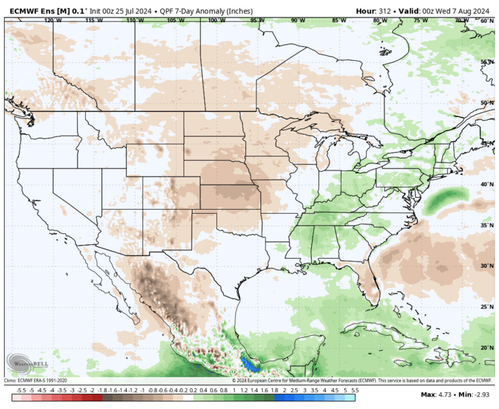 8-14 day precipitation anomalies map