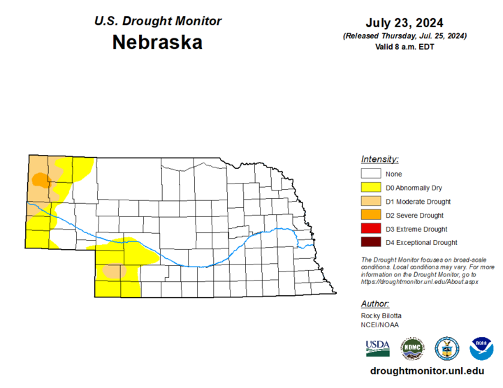 U.S. Drought Monitor map