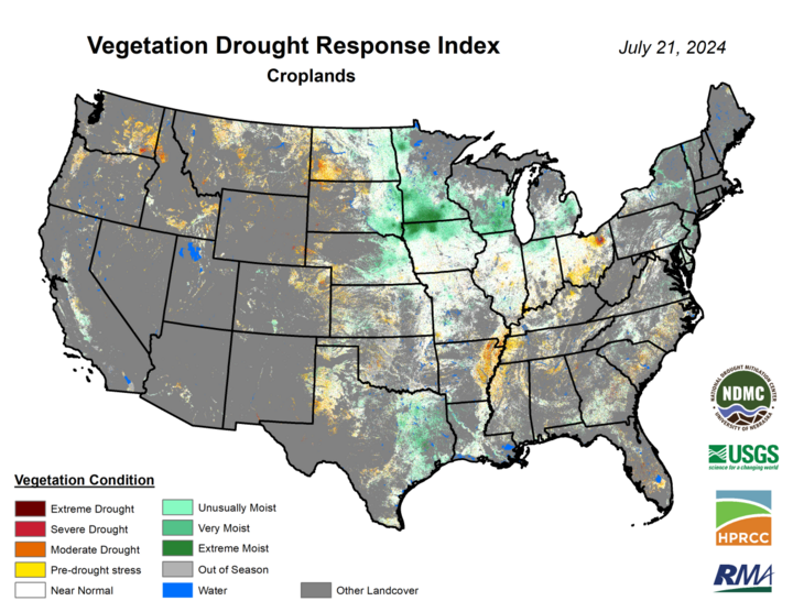 VegDRI crop map