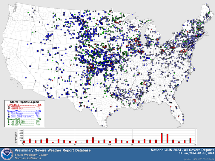 June storm reports June 2024