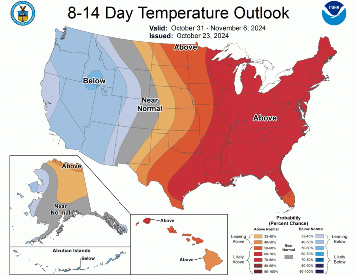 8-14 day temp outlook map