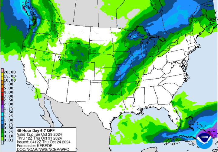 Precipitation outlook map