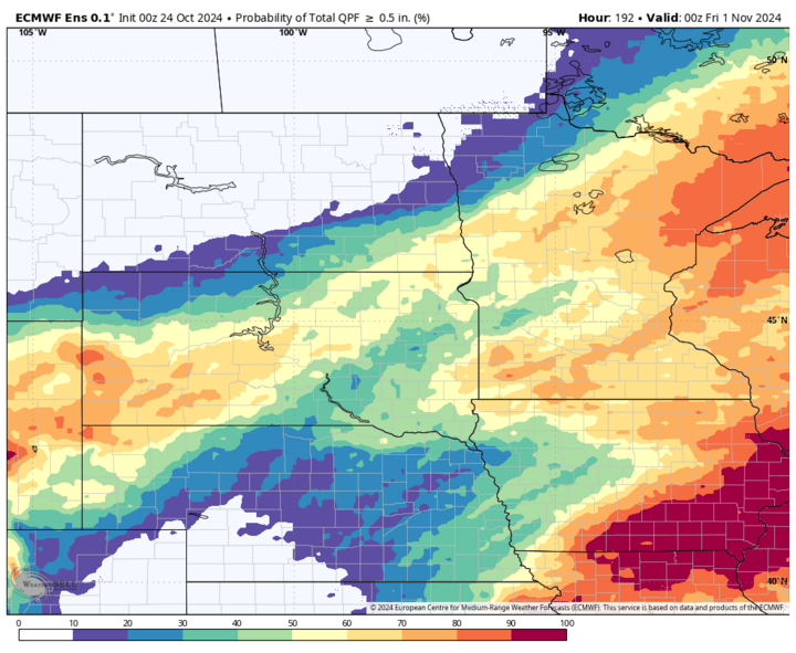 Precipitation outlook map