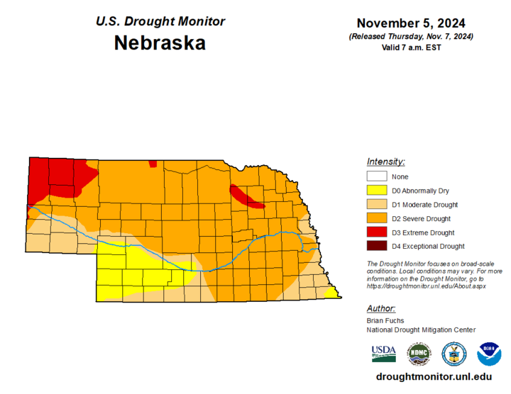 U.S. Drought Monitor. map