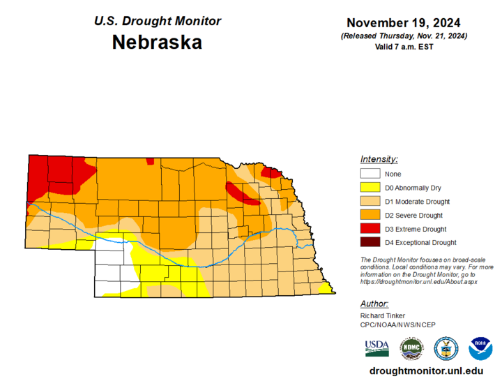 Latest U.S. Drought Monitor map