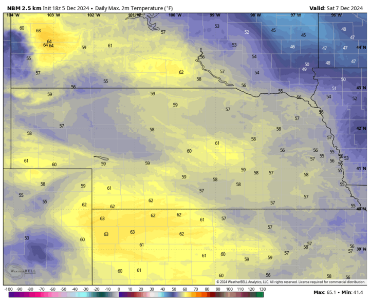 high temperatures map