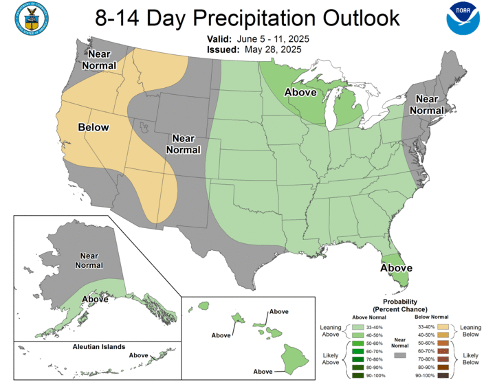 weather map of U.S.