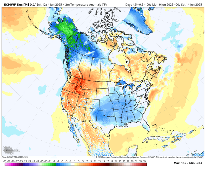 weather map of U.S.