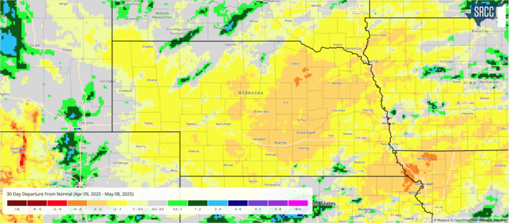 weather map of Nebraska
