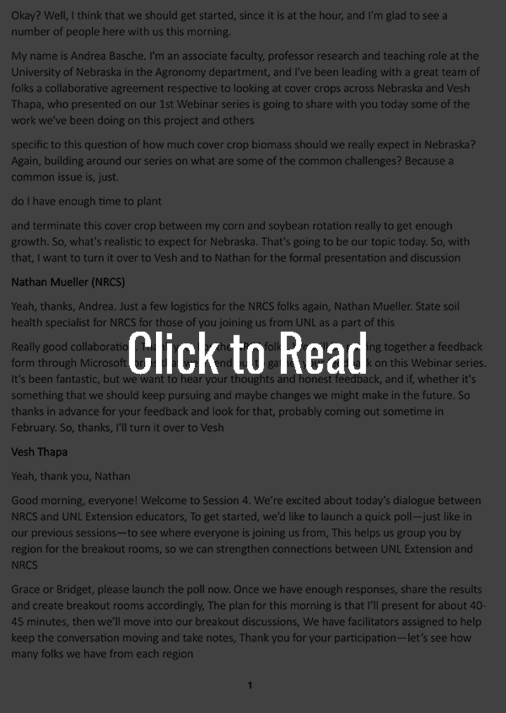 shadowed transcript link