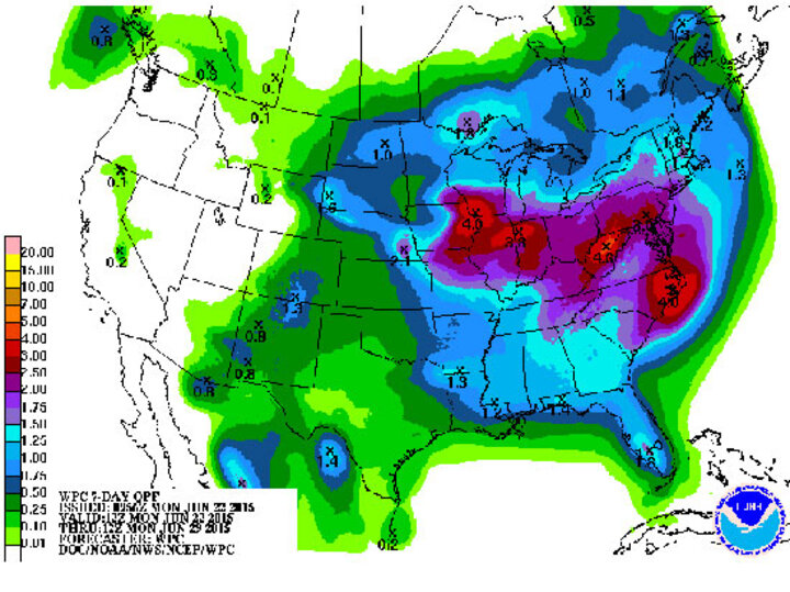 Nebraska map precipitation forecast 