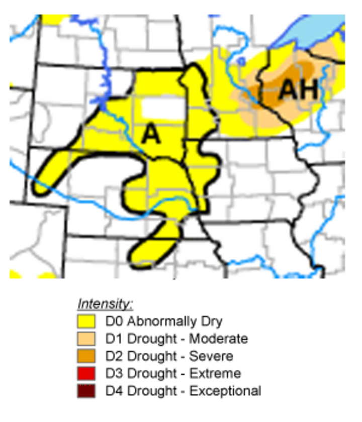 Abnormally dry crop areas