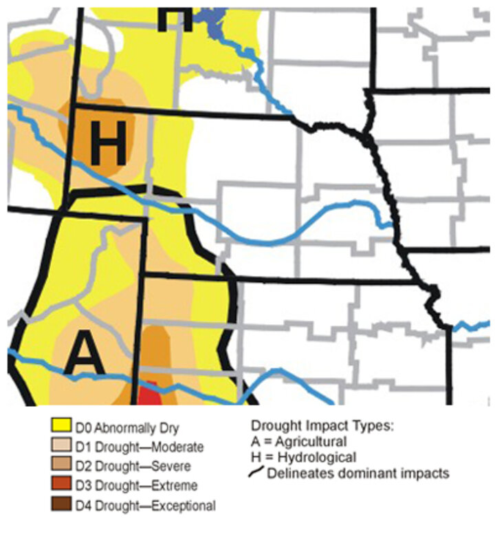 Regional drought map