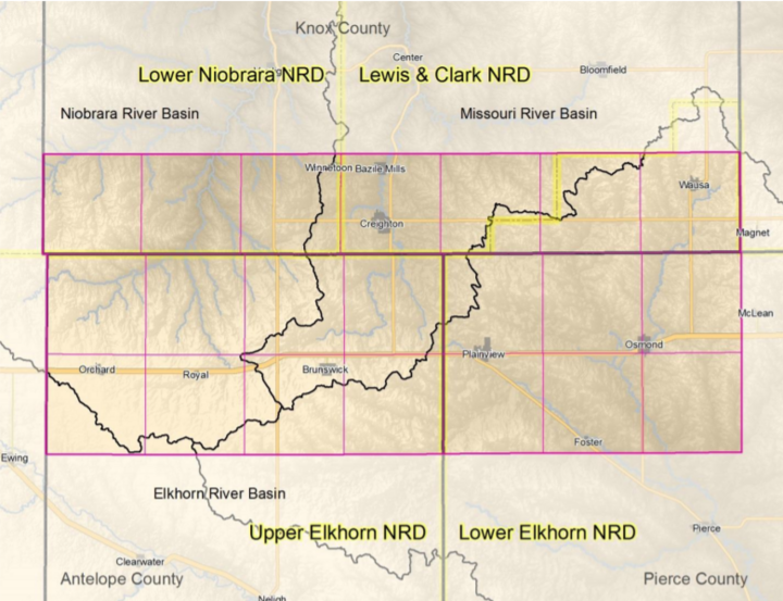 Map of the Bazile Groundwater Management Area