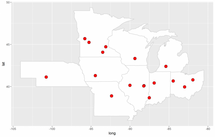 Map of research sites