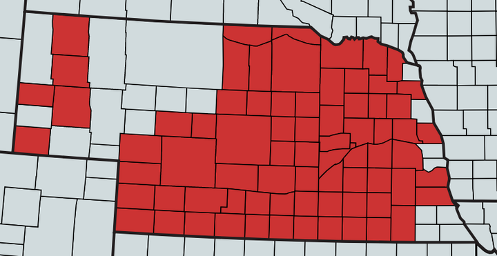 counties with Xanthomonas vasciola