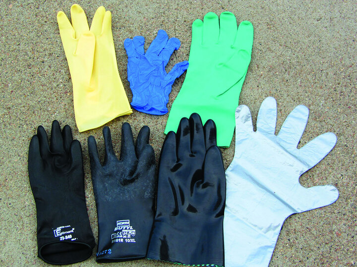 Gloves recommended when applying pesticides