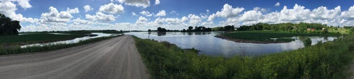 Flooding of the Logan Creek in Dodge County