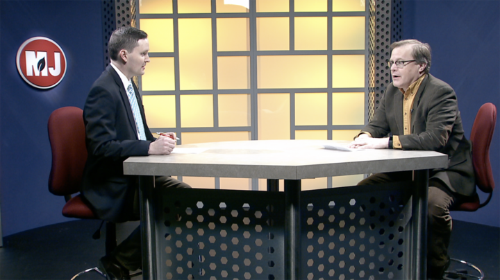 Troy Moling interview Bruce Dvorak on the Market Journal set