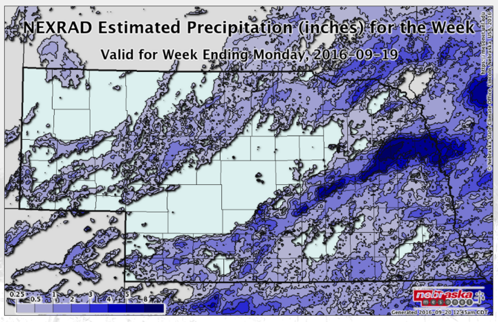 Nebraska precipitation map