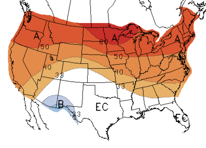 Nebraska map of soil temperatures