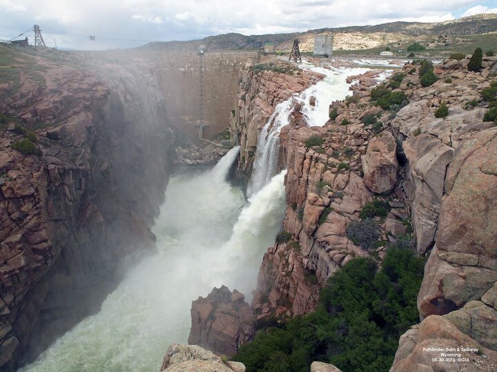 Pathfinder Dam and Spillway Wyoming